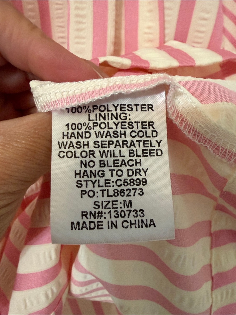 Umgee Pink and Cream Striped Ruffle Top - Picture 5 of 8